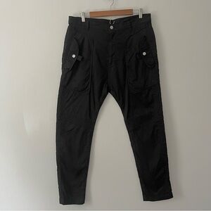 Helmut Lang Black Cargo Punk Goth Biker Moto Pants Designer Streetwear 33